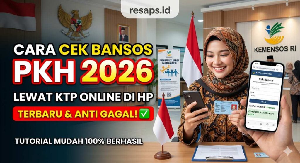 Cara Cek Bansos PKH Lewat KTP Online di HP Terbaru 2026 Anti Gagal