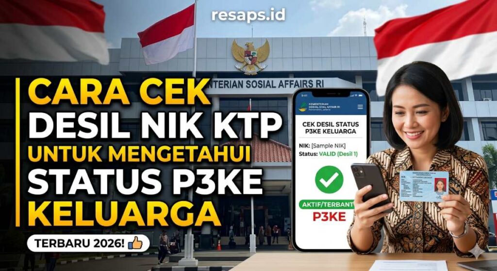 Cara Cek Desil NIK KTP Untuk Mengetahui Status P3KE Keluarga