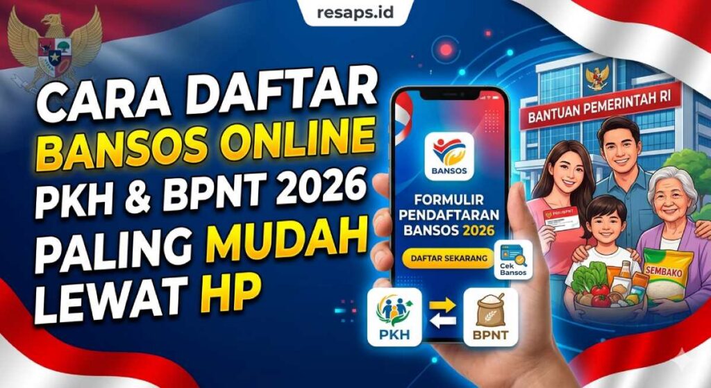 Cara Daftar Bansos Online PKH & BPNT 2026 Paling Mudah Lewat HP