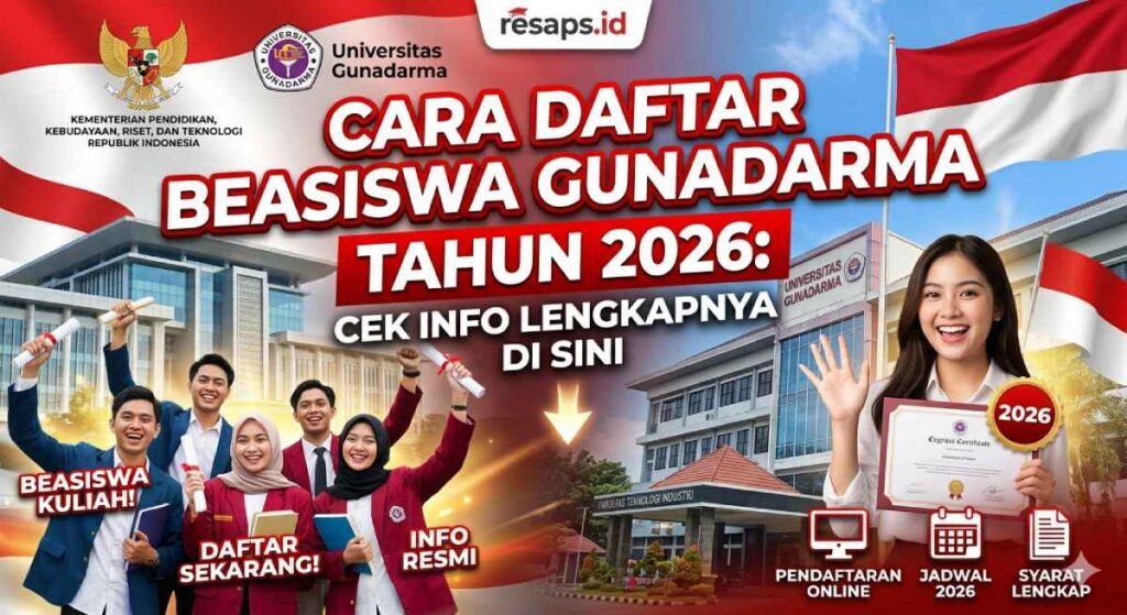 Cara Daftar Beasiswa Gunadarma Tahun 2026: Cek Info Lengkapnya di Sini