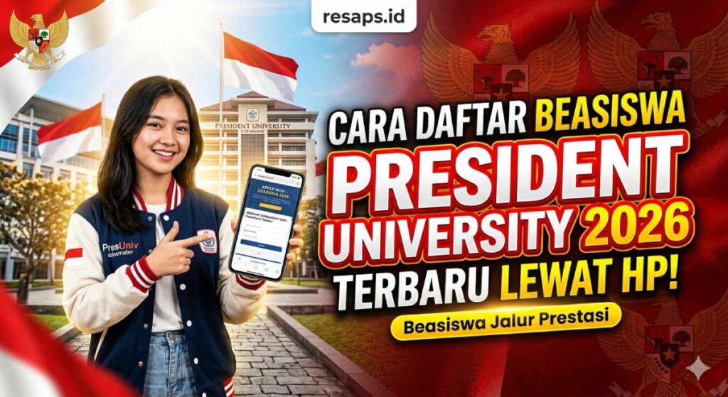 Cara Daftar Beasiswa President University 2026 Terbaru Lewat HP