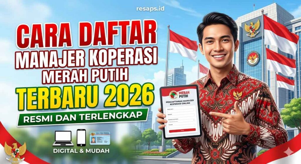 Cara Daftar Manajer Koprasi Merah Putih Terbaru 2026 Resmi dan Terlengkap