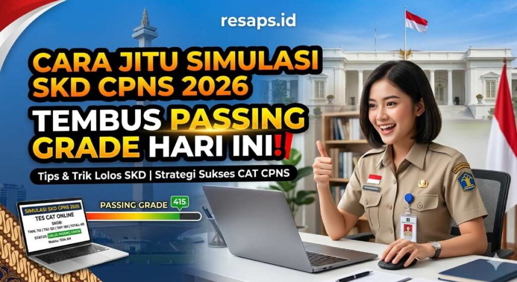Cara Jitu Simulasi SKD CPNS 2026 Tembus Passing Grade Hari Ini