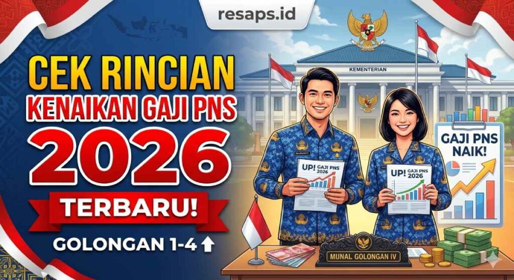 Cek Rincian Kenaikan Gaji PNS 2026 Terbaru Golongan 1-4