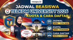 Jadwal Beasiswa Telkom University 2026: Kuota & Cara Daftar