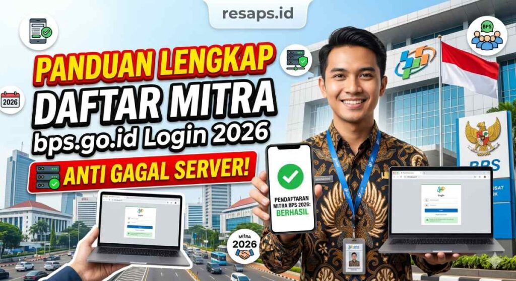 Panduan Lengkap Daftar Mitra bps go id Login 2026 Anti Gagal Server