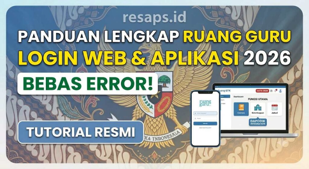 Panduan Lengkap Ruang Guru Login Web & Aplikasi 2026, Bebas Error!