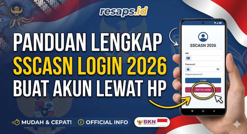 Panduan Lengkap SSCASN Login 2026 Buat Akun Lewat HP