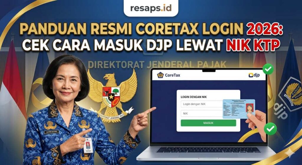 Panduan Resmi CoreTax Login 2026: Cek Cara Masuk DJP Lewat NIK KTP