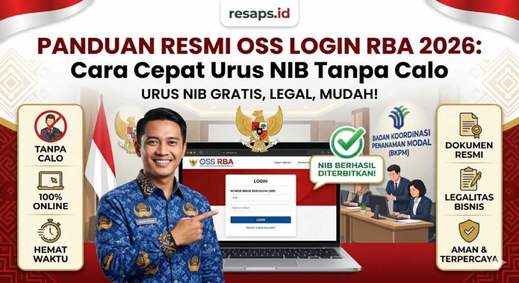 Panduan Resmi OSS Login RBA 2026: Cara Cepat Urus NIB Tanpa Calo