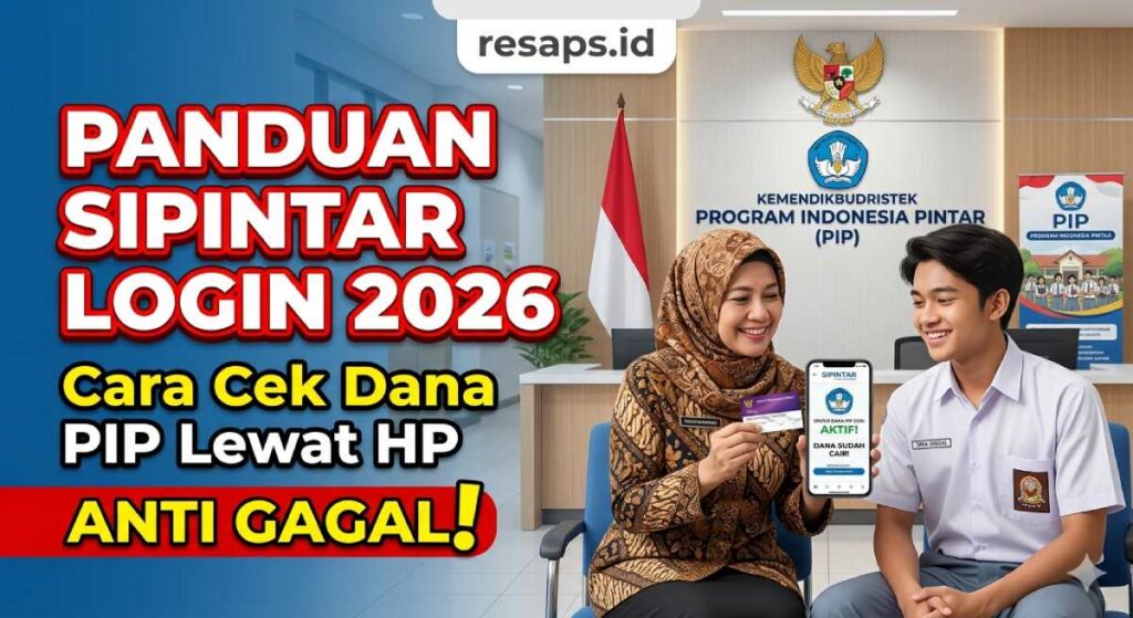 Panduan SIPINTAR Login 2026: Cara Cek Dana PIP Lewat HP Anti Gagal