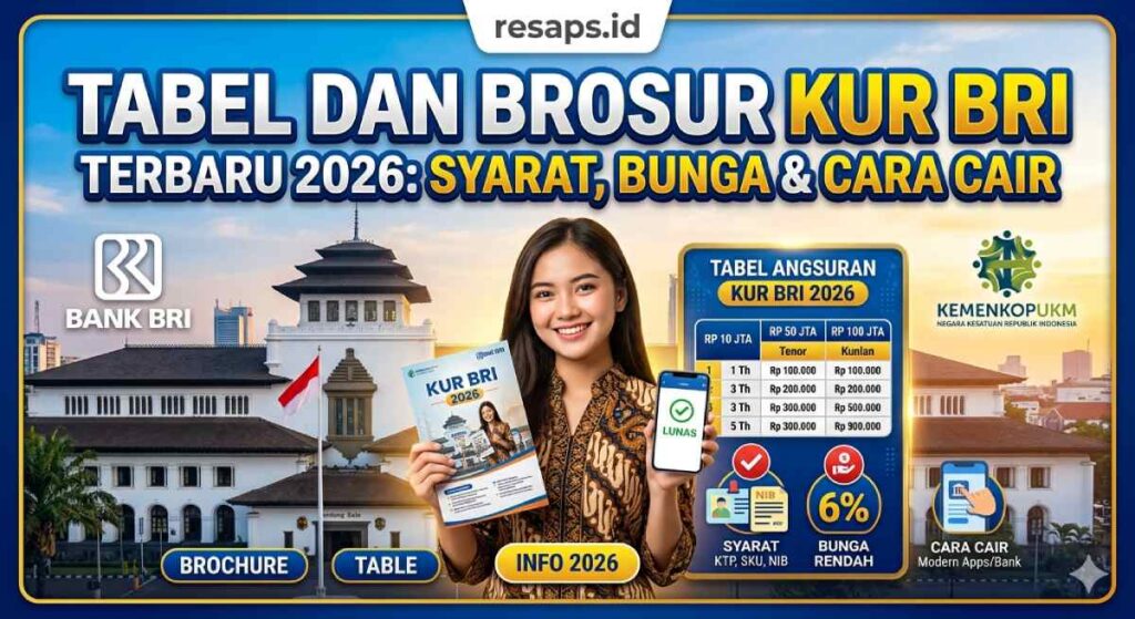 Tabel dan Brosur KUR BRI Terbaru 2026: Syarat, Bunga & Cara Cair