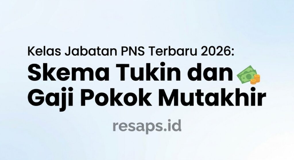 Kelas Jabatan PNS Terbaru 2026: Skema Tukin dan Gaji Pokok Mutakhir