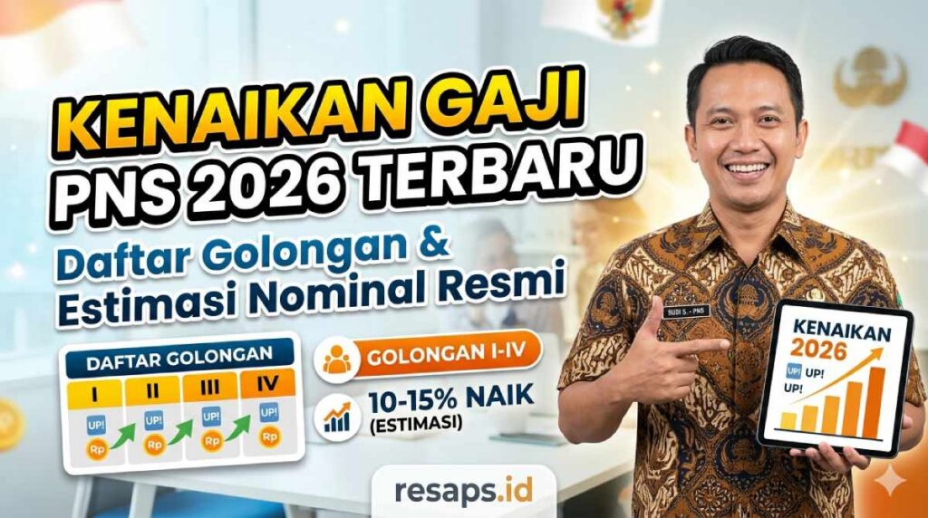 Kenaikan Gaji PNS 2026 Terbaru: Daftar Golongan dan Estimasi Nominal Resmi